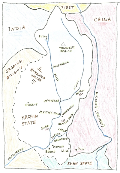 Map of Kachin areas